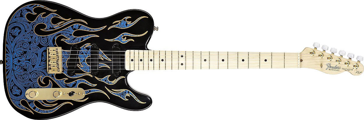 Fender James Burton Telecaster® Blue Paisley Flames