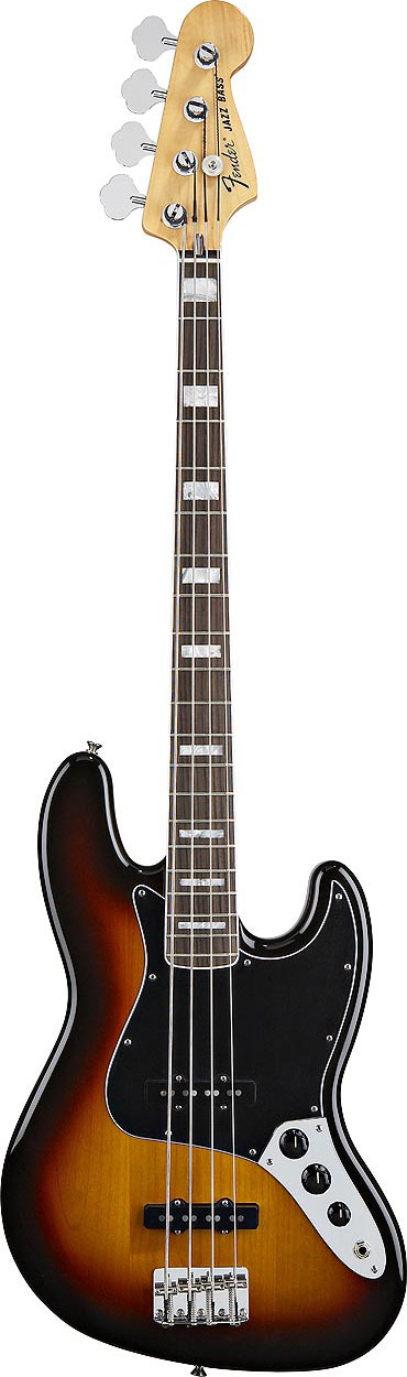 Fender '70s Jazz Bass® 3-Color Sunburst, Pau Ferro