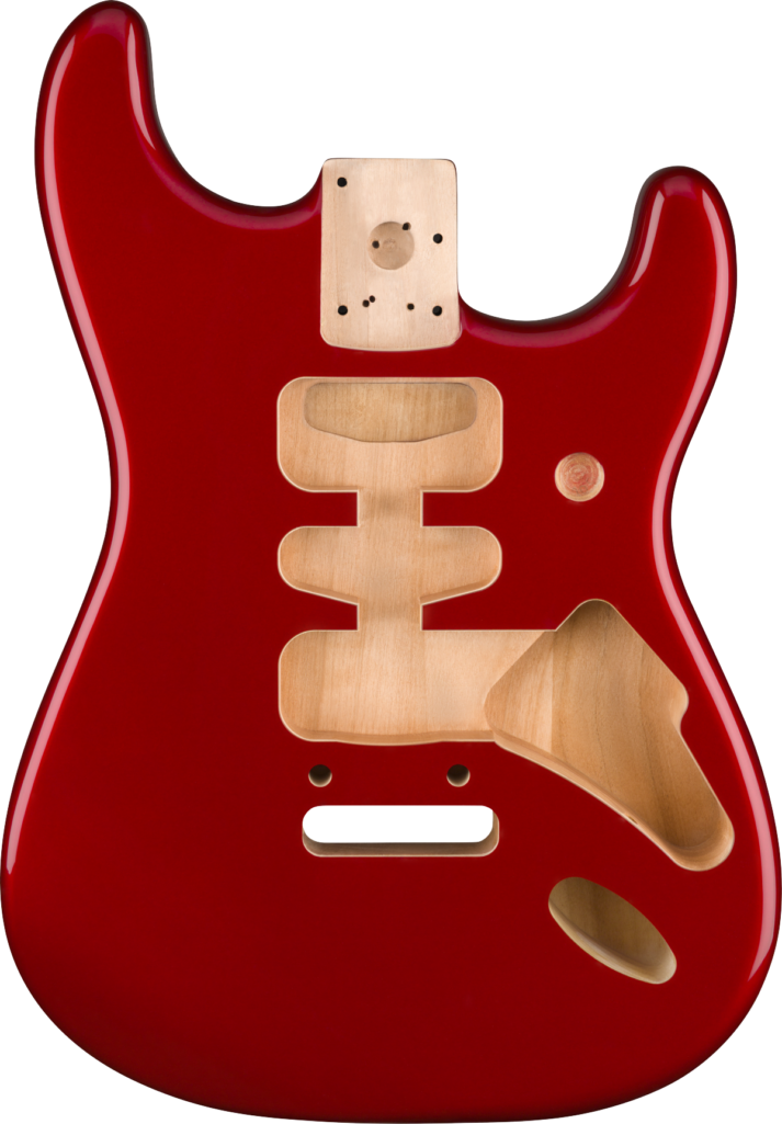 Fender Deluxe Series Stratocaster® HSH Alder Body 2 Point Bridge Mount, Candy Apple Red