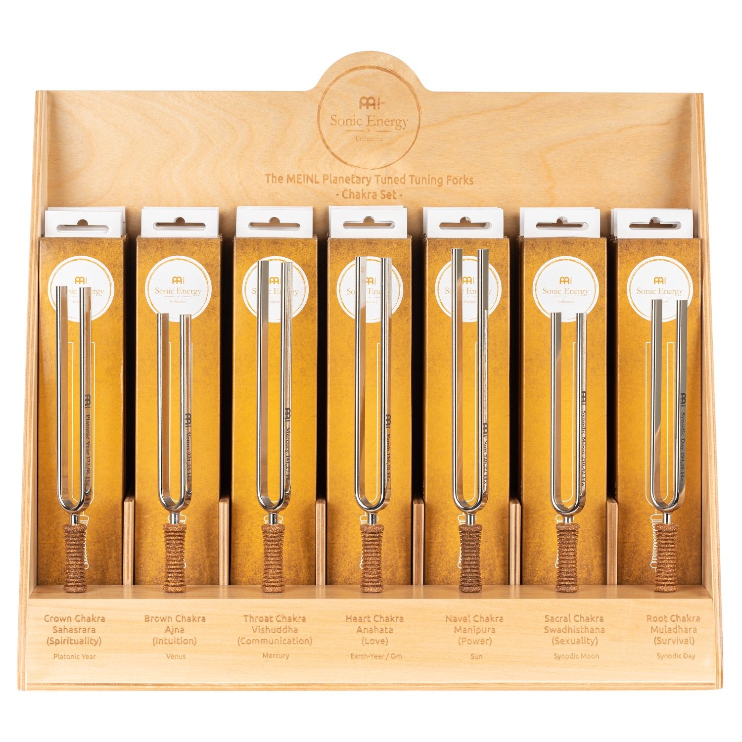 Meinl TF-DISPLAY Tuning Fork Chakra Set (21 st.)  Incl. Display