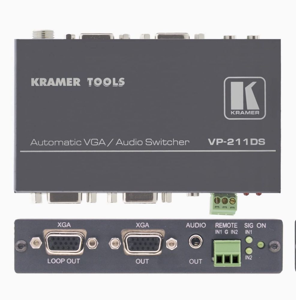 Kramer VP-211DS 2x1 Computer Graphics Video & Stereo Audio Standby Switcher
