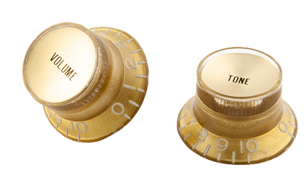 Gibson MK-030 Top Hat Knobs w/ Gold Metal Insert (Aged Gold) (4 pcs.)