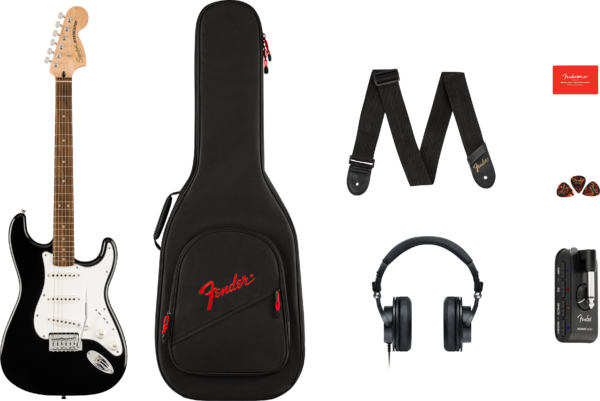 Squier Affinity Series Stratocaster Mustang Micro Pack - Black