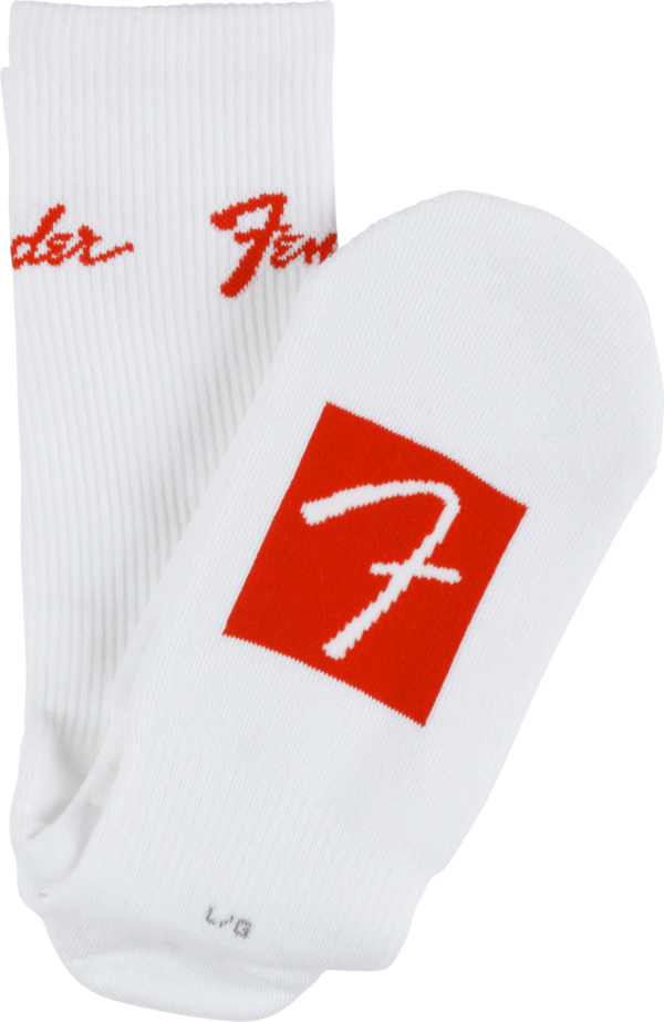 Fender Fender Logo Stompsock, White, Large