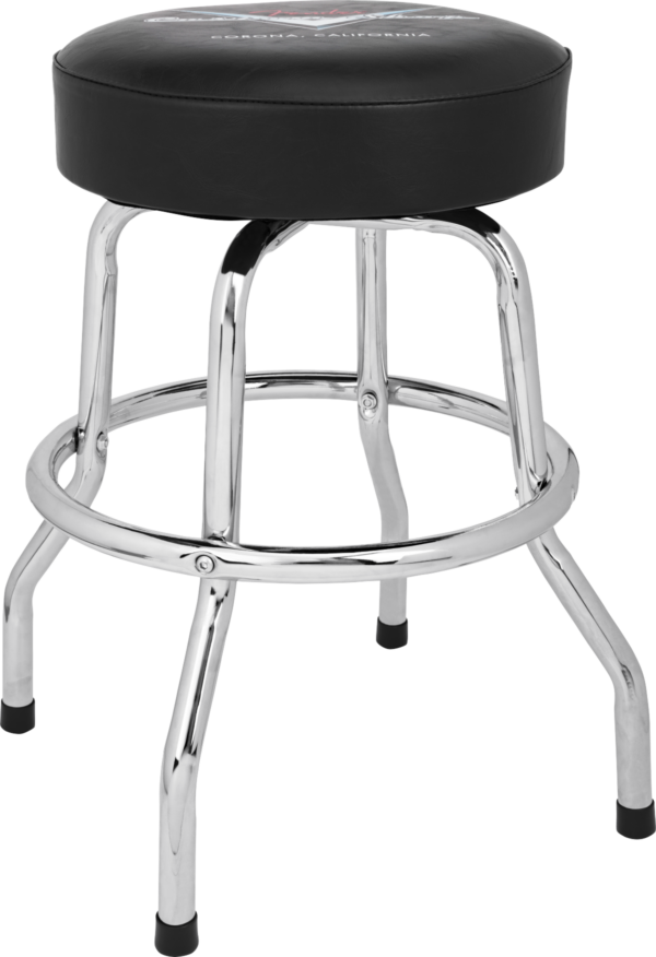 Fender Fender Custom Shop Chevron Logo Barstool, Black/Chrome, 24"