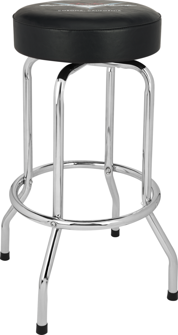 Fender Fender Custom Shop Chevron Logo Barstool, Black/Chrome, 30"