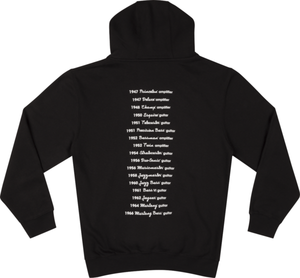 Fender Fender Logo Date Back Hoodie, Black, XXL