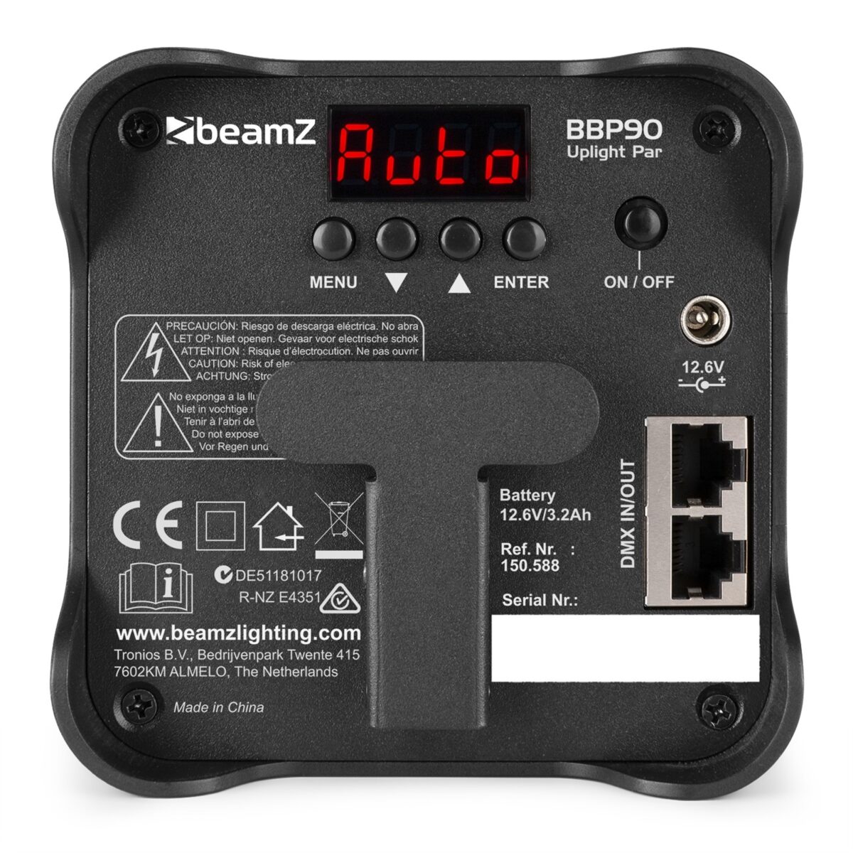beamZ BBP90 Batteridrevet "Uplight" 4x4W - Bilde 2