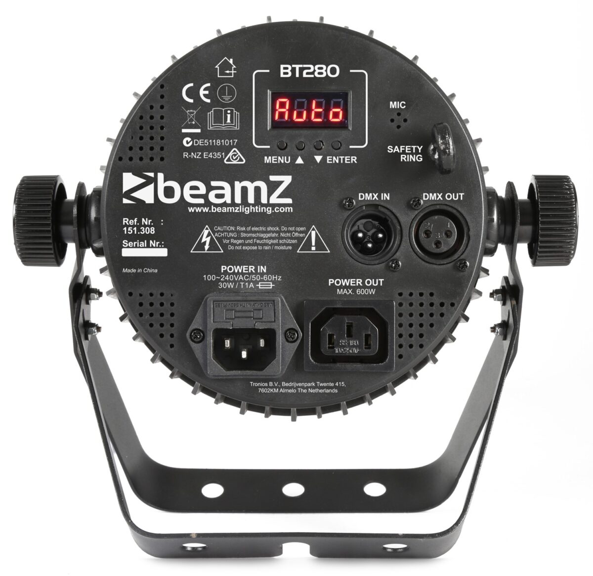 beamZ BT280 Flat Par 7x10W LED PAR Kaster - Bilde 2