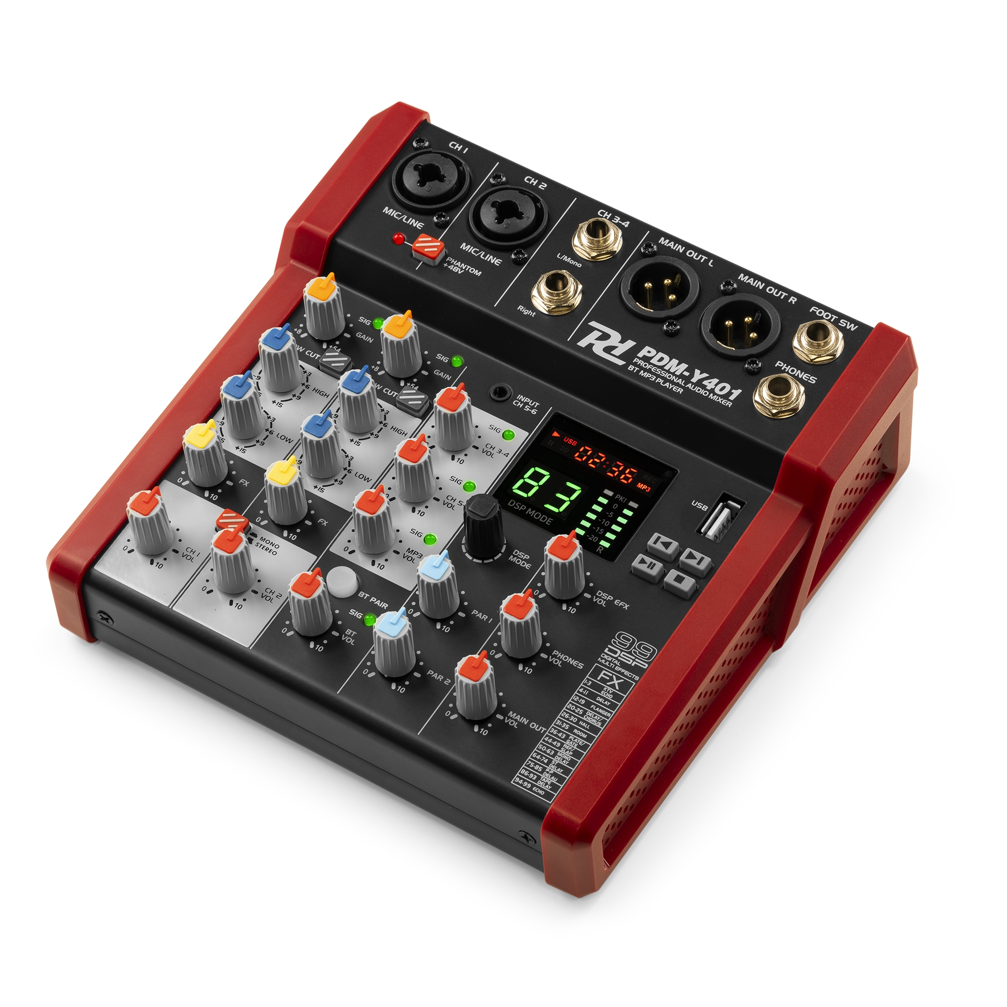 Power Dynamics PDM-Y401 4-kanals Mikser - Bilde 3