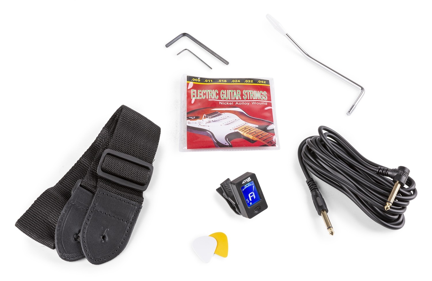 MAX GigKit El Gitarpakke, "Strat", Hvit - Bilde 4