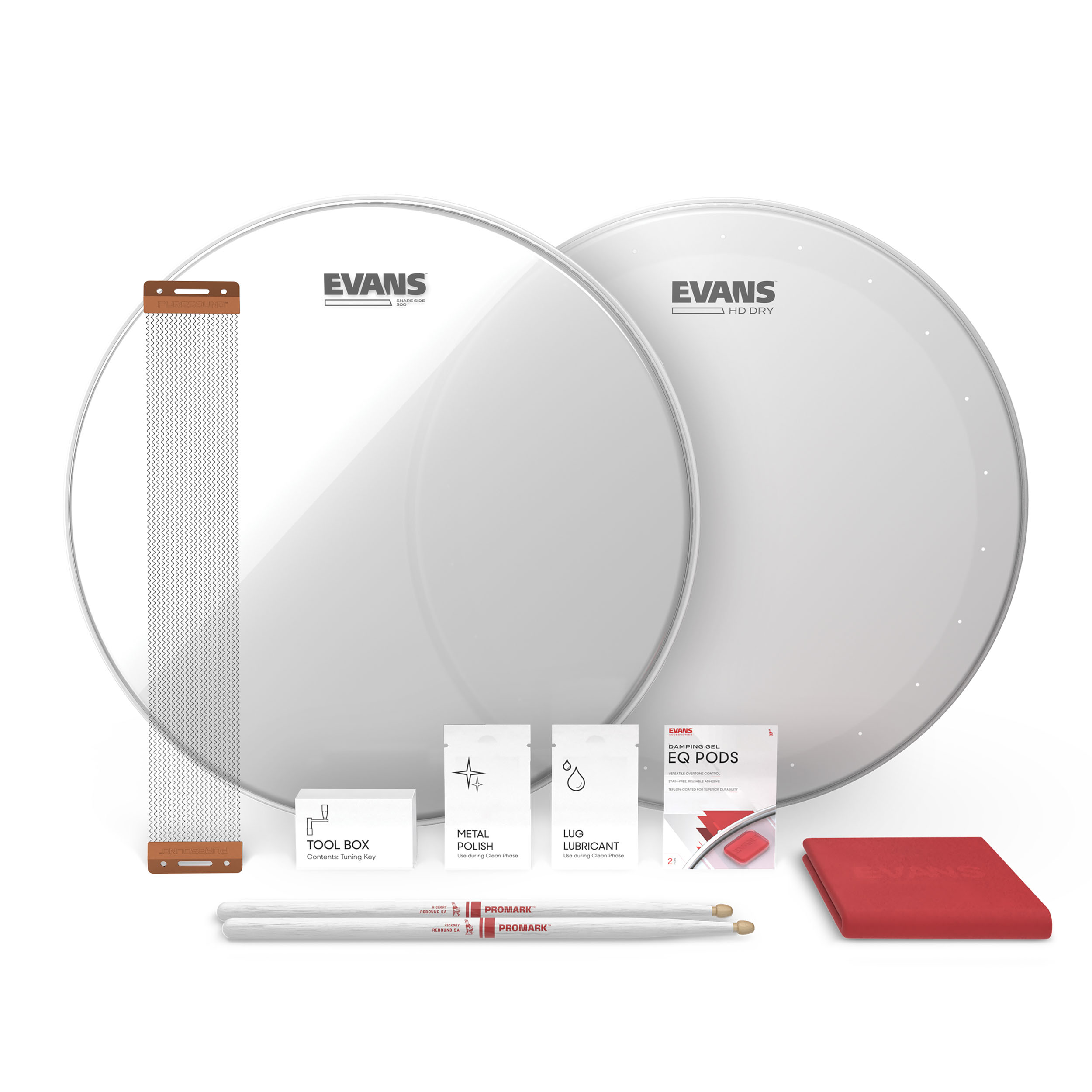 EVANS ESTUK-14HDD-1 HD DRY 14'' Snare Tune-Up Kit 1