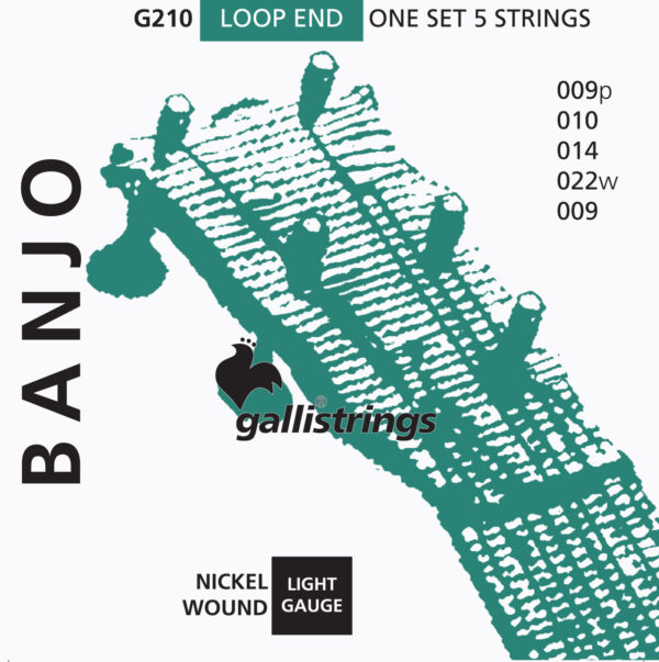 Galli G210 Banjostrenger 5-strengs sett light