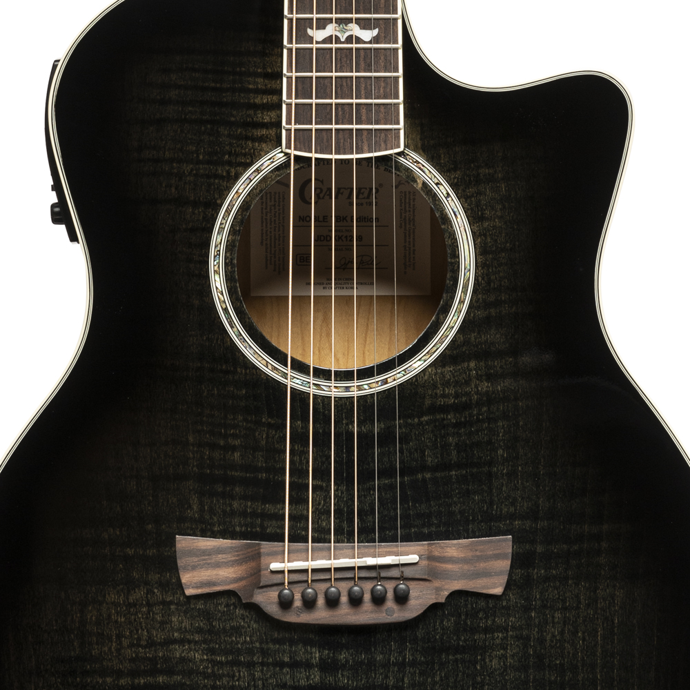 Crafter NOBLE TBK Akustisk Gitar, Translucent Black - Bilde 3